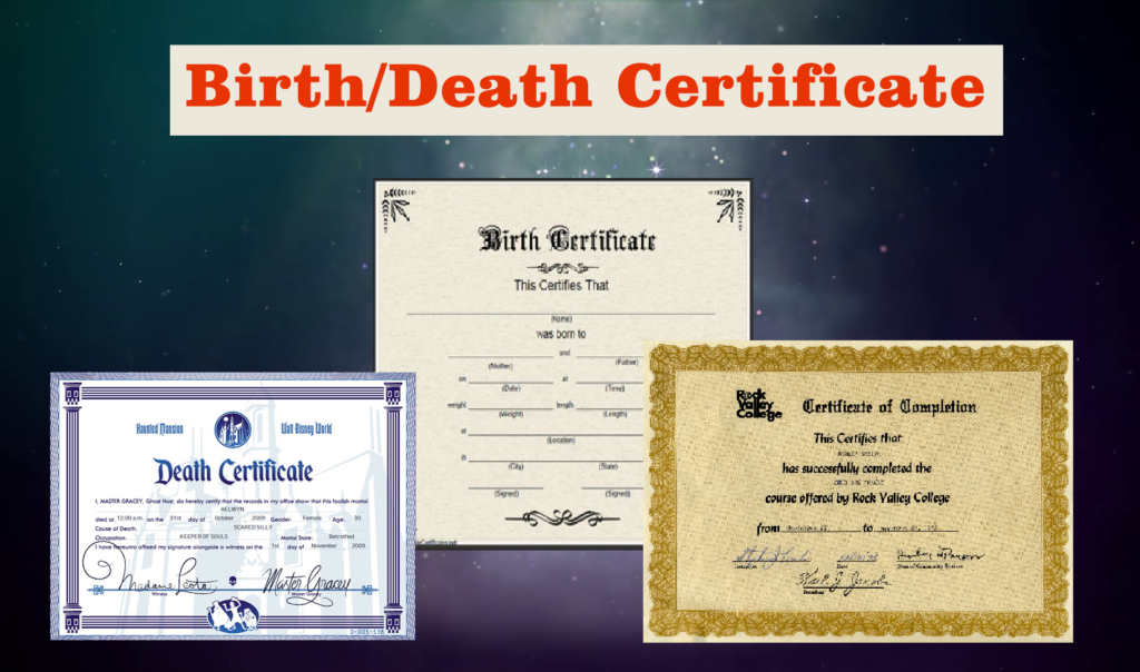 buy fake birth death certificates online